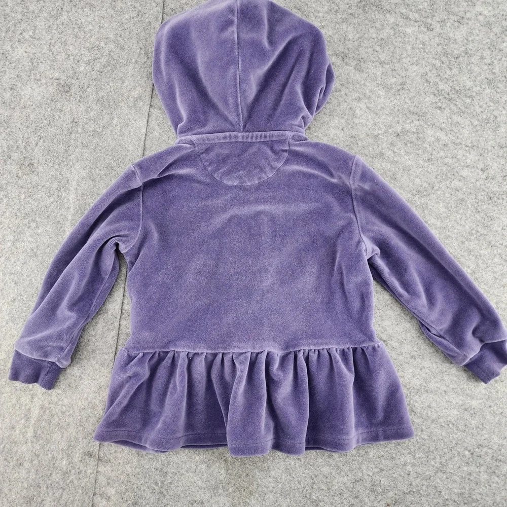 Ralph Lauren 18M Purple Velour Ruffle Hoodie Jogger Set Athleisure Toddler Girls